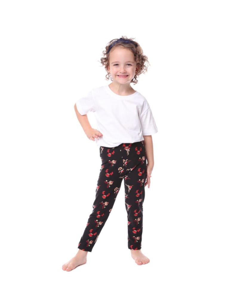 Odzież - Legginsy młodzieżowe w renifery CZARNY - produkt moraj.pl 1