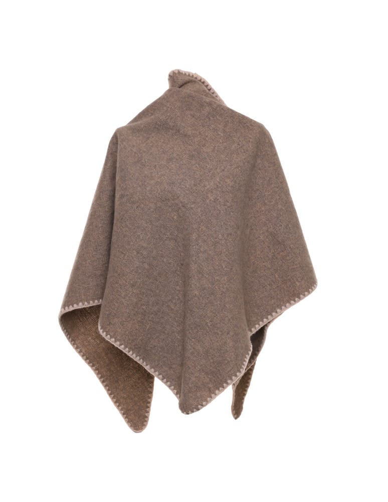 Szale i chusty - Ciepła chusta damska boho BRĄZOWY  - produkt moraj.pl 7