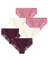 Majtki damskie figi bikini bawełniane z koronką 6-pak WIELOKOLOROWY 1