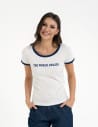 Koszulka damska t-shirt Slim Fit z napisami CZARNY