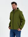Męska kurtka przejściowa softshell przeciwdeszczowy KHAKI