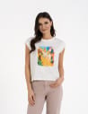 T-shirt damski bawełniany z nadrukiem WZÓR 2