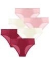 Majtki damskie figi bikini eleganckie z siateczką z tyłu 6-pak WIELOKOLOROWY
