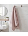 Ręcznik łazienkowy bawełniany 50x100 cm miękki i chłonny z żakardową bordiurą lurex JASNY R&Oacute;Ż