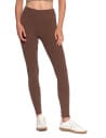 Wygodne legginsy damskie prążkowane z wysokim stanem bezuciskowe MOKKA