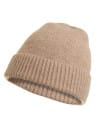 Damska czapka z domieszką wełny zimę ciepła beanie BEŻOWY