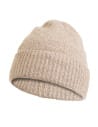 Damska czapka z domieszką wełny zimę ciepła beanie BEŻOWY MELANŻ