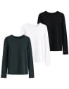 Zestaw bluzek z długim rękawem longsleeve komplet 3 sztuki bawełna slim fit 3-pak 3XL 