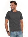 Koszulka męska bawełniana T-shirt CIEMNY SZARY