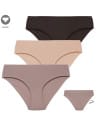Majtki bikini damskie bawełniane wielopak 3-pak WIELOKOLOROWY