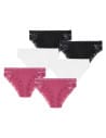 Majtki figi bikini damskie bawełniane z koronką 6-pak WIELOKOLOROWY