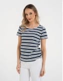 T-shirt damski klasyczny w paski