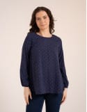Bluzka damska elegancka z naturalnej wiskozy o kroju oversize