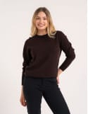 Sweter damski 100% wełniany miękki w dotyku klasyczny fason z okrągłym dekoltem