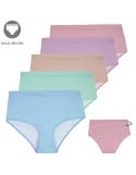 Majtki damskie maxi bikini bawełniane figi wzór w drobne kropki 5-pak