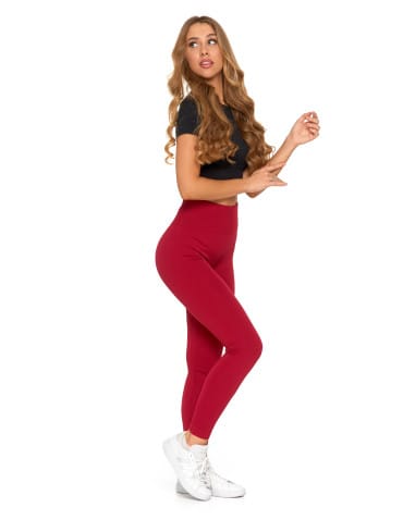 Legginsy damskie z wysokim stanem prążkowane sportowe  - produkt 2
