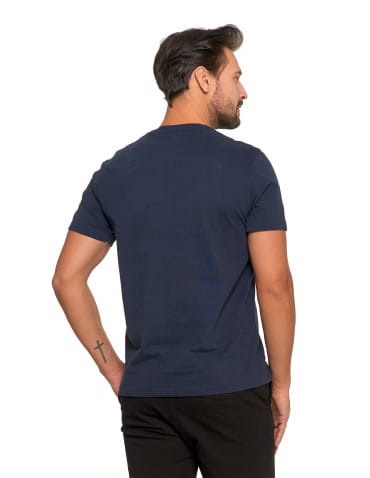 Koszulki i Tank Topy - Męska koszulka bawełniana z nadrukiem Paradise GRANATOWY - produkt 4