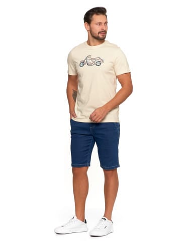 Koszulki i Tank Topy - Męska koszulka z motorem BEŻOWY - produkt 5