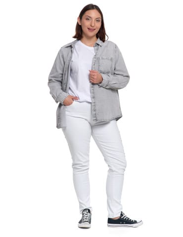 Bluzki i koszule - Koszula jeansowa damska w stylu denim SZARY - produkt 13