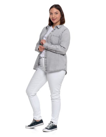 Bluzki i koszule - Koszula jeansowa damska w stylu denim SZARY - produkt 18
