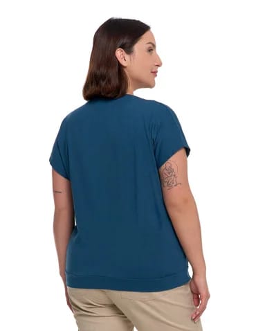 Bluzka damska oversize z artystycznym nadrukiem - produkt 2