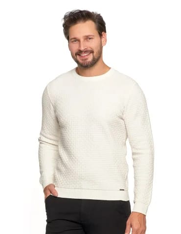 Męski sweter bawełniany z teksturą