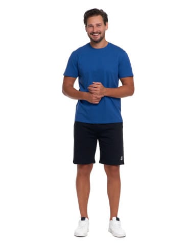 Koszulki i Tank Topy - T-shirt męski bawełniany bez bocznych szwów NIEBIESKI - produkt 7