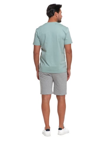 Koszulki i Tank Topy - T-shirt męski bawełniany bez bocznych szwów ZIELONY - produkt 5