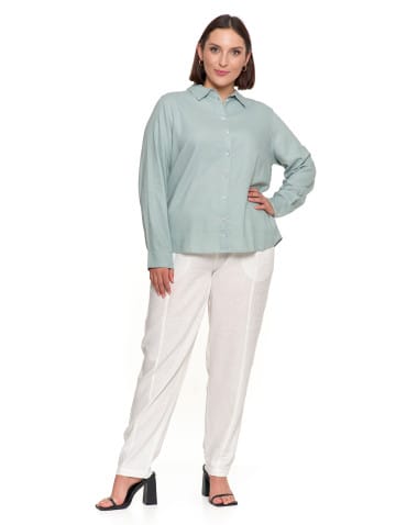 Bluzki i koszule - Damska koszula lniana ZIELONY - produkt 7