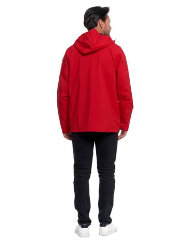 Kurtki i kamizelki - Wiatrówka z kapturem wodoodporna unisex CZERWONY - produkt 9