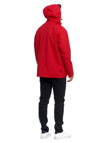 Kurtki i kamizelki - Wiatrówka z kapturem wodoodporna unisex CZERWONY - produkt 12