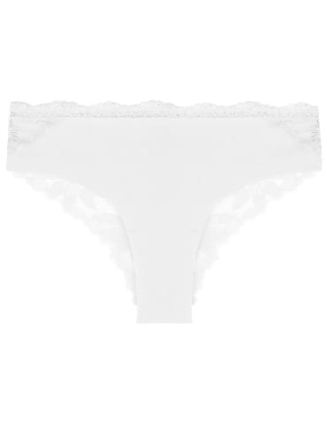 Majtki figi - Majtki bawełniane damskie figi bikini koronkowy tył 6-pak WIELOKOLOROWY - produkt 5