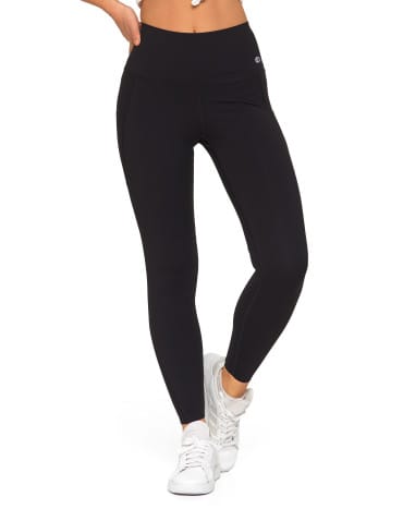 Legginsy damskie - Legginsy damskie z wysokim stanem funkcyjne CZARNY - produkt 6