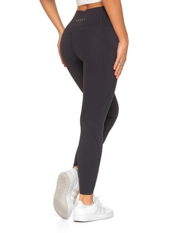 Legginsy damskie - Legginsy damskie z wysokim stanem funkcyjne GRAFIT - produkt 7