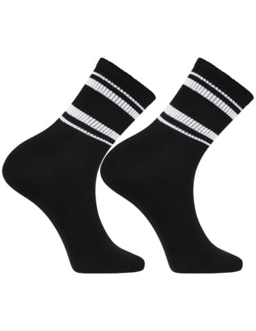 Skarpety stopki - Skarpetki bawełniane unisex 3-pak CZARNY - produkt 4