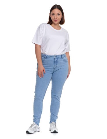 Spodnie damskie - Damskie spodnie skinny jeansowe rurki NIEBIESKI - produkt 9