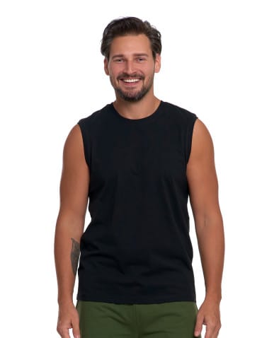 Koszulki i Tank Topy - Koszulka męska tank top bez rękawów CZARNY - produkt 1
