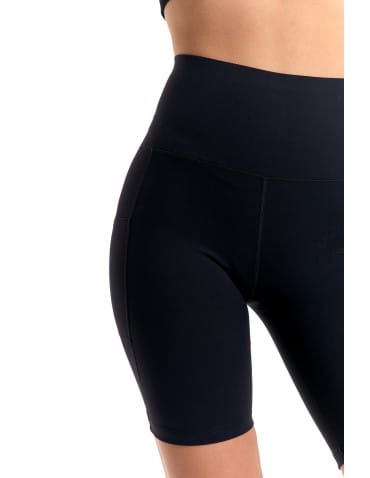 Legginsy damskie - Legginsy kolarki damskie sportowe z kieszeniami CZARNY - produkt 5