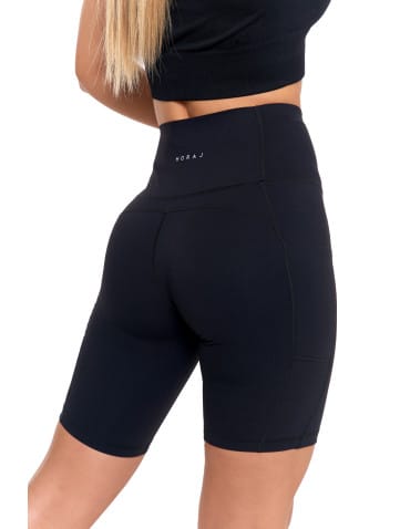 Legginsy damskie - Legginsy kolarki damskie sportowe z kieszeniami CZARNY - produkt 10