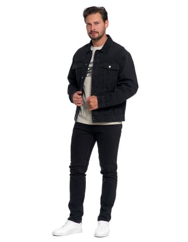 Kurtki i kamizelki - Męska kurtka jeansowa katana CZARNY - produkt 2