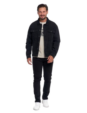 Kurtki i kamizelki - Męska kurtka jeansowa katana CZARNY - produkt 5