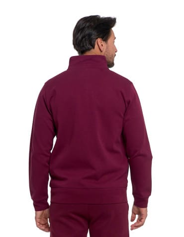 Bluzy męskie - Męska bluza dresowa ze stójką i zamkiem MOKKA - produkt 2