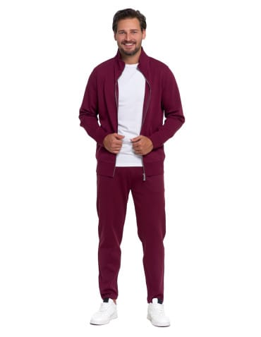 Bluzy męskie - Męska bluza dresowa ze stójką i zamkiem MOKKA - produkt 3