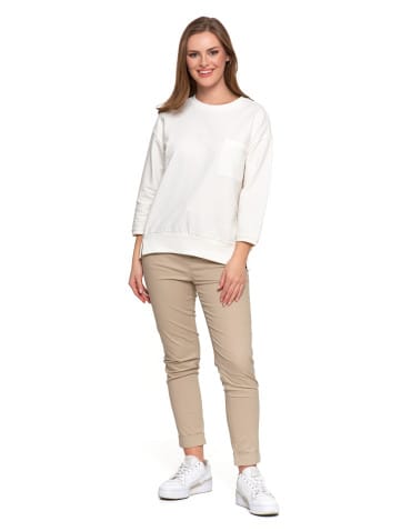 Bluzy damskie - Bluza damska z kieszonką o luźnym kroju BIAŁY - produkt 5