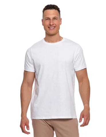 Koszulki i Tank Topy - Męski T-shirt z bawełny 100% klasyczny BIAŁY - produkt 1