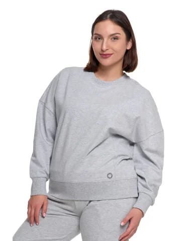 Bluzy damskie - Bluza damska dresowa SZARY - produkt 1