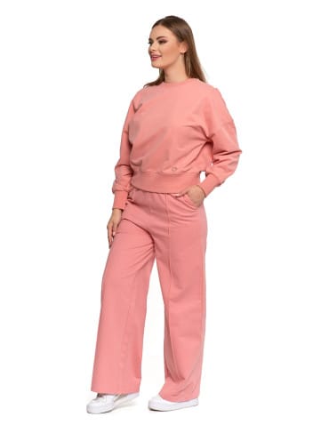 Bluzy damskie - Bluza damska dresowa RÓŻOWY - produkt 3