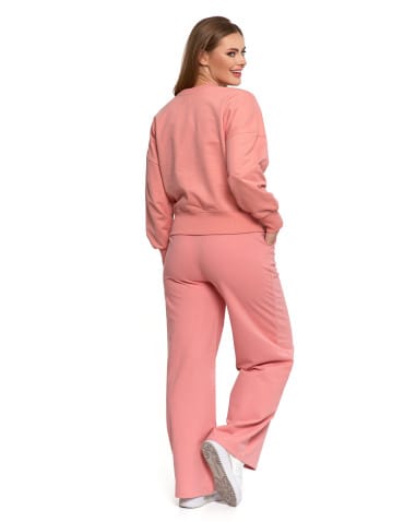 Bluzy damskie - Bluza damska dresowa RÓŻOWY - produkt 4