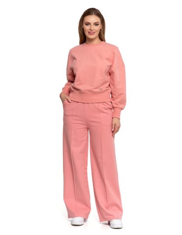 Bluzy damskie - Bluza damska dresowa RÓŻOWY - produkt 5