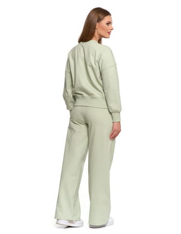 Bluzy damskie - Bluza damska dresowa ZIELONY - produkt 3
